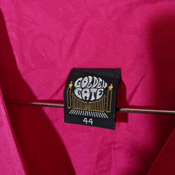 VTG 80s Pink Jacquard Blouse by Golden Gate - Picture 10 of 16